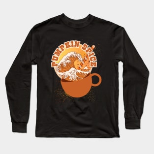 GREAT WAVE OF PUMPKIN SPICE, SUGAR CANDY SWIZZLE STYLE Long Sleeve T-Shirt